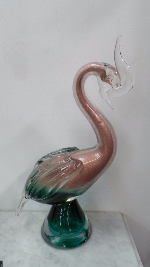 Fantastic Murano glass tri colour bird in fantastic condition.